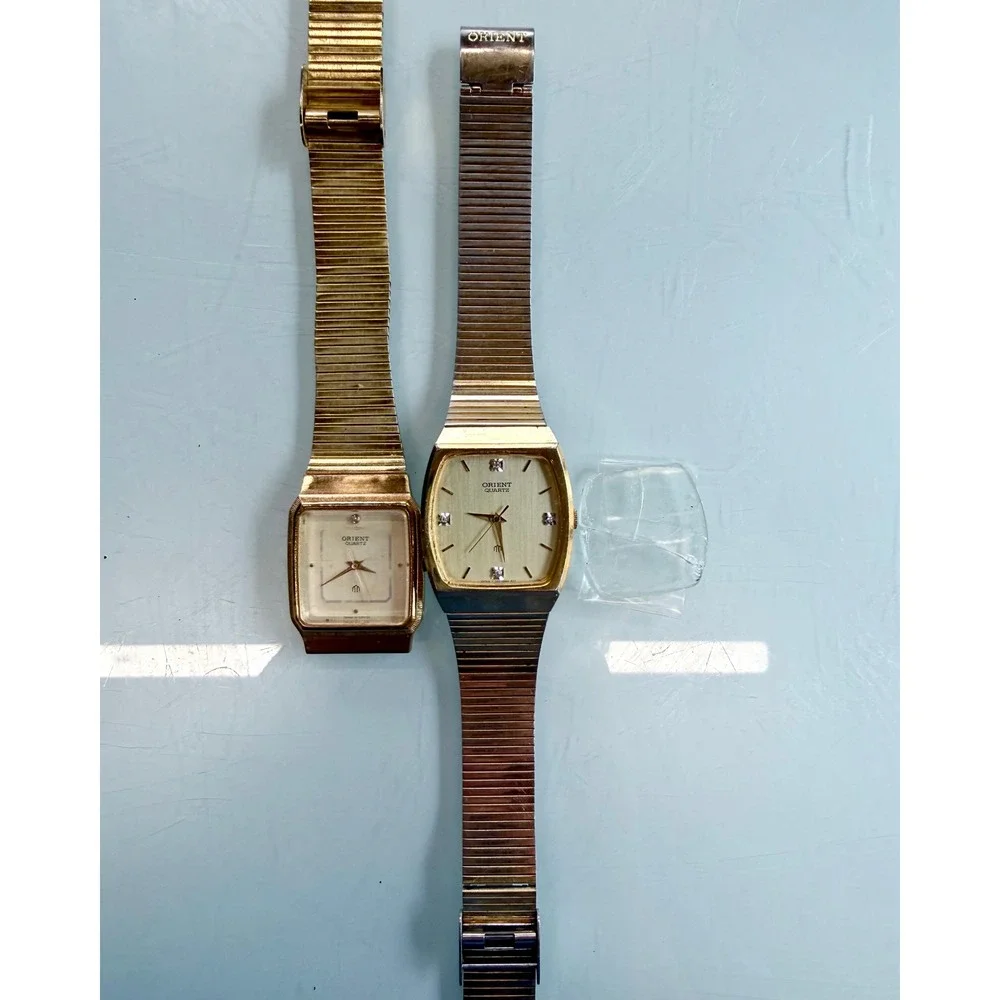 Lot of 2 Vintage Orient Watches D3510 D3511 Repair Restoration Parts